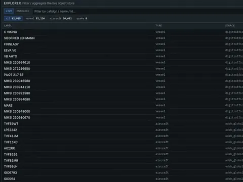 Velocity's explorer: every contact in a filterable table